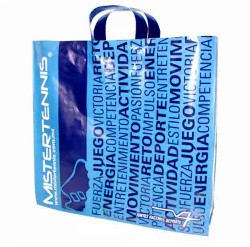Bereiftes Plastikschleifen-Tragebeutel HDPE Flexi-Polythen Carry Bag